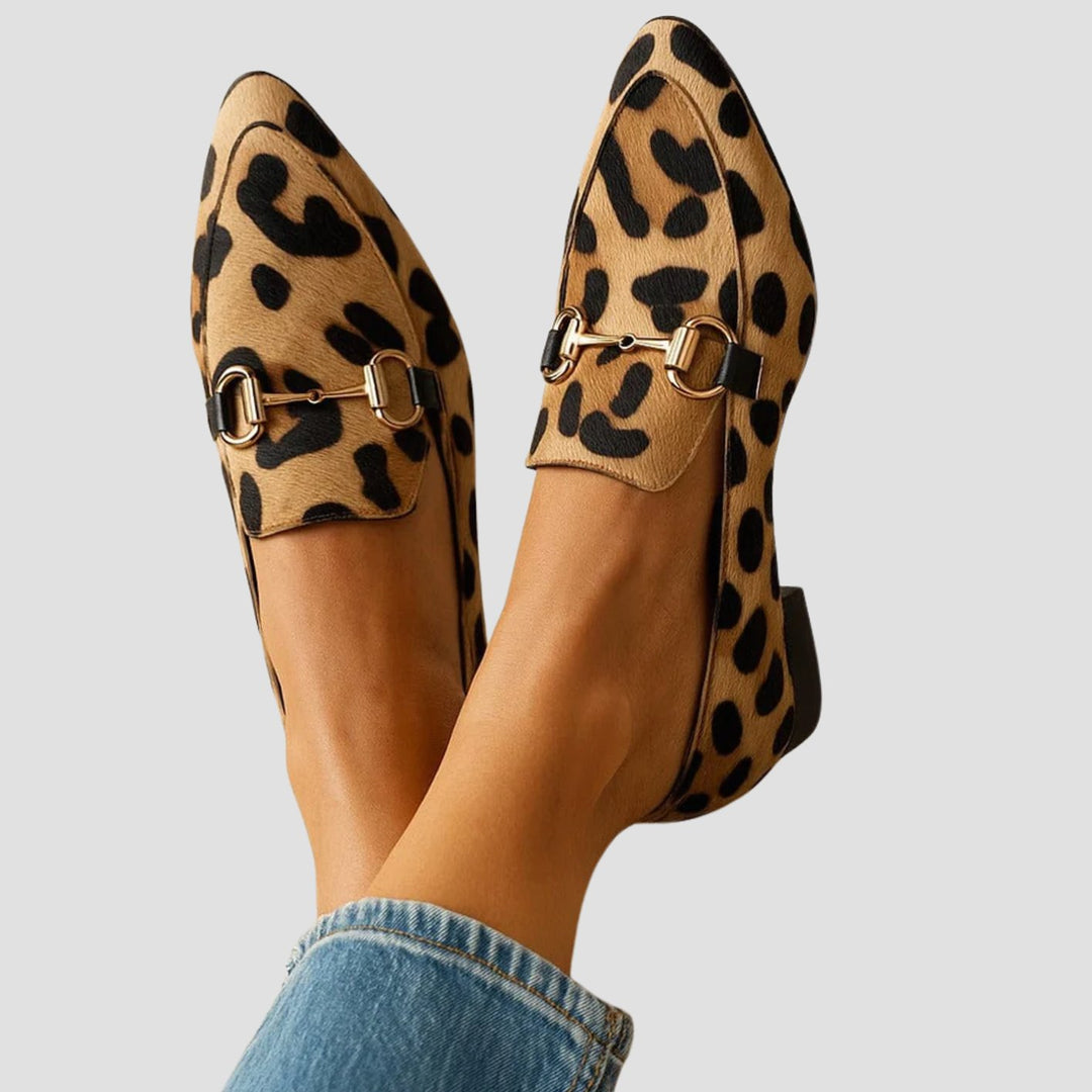 Women's Leopard-Print Horsebit Orthopedic Loafers