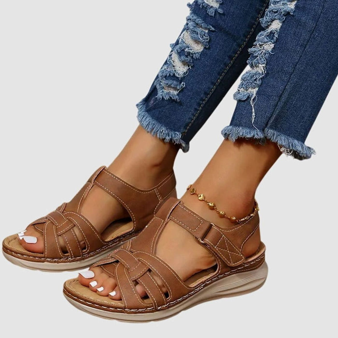 Women's Orthopedic Arch-Support Adjustable Strap Wedge Sandals