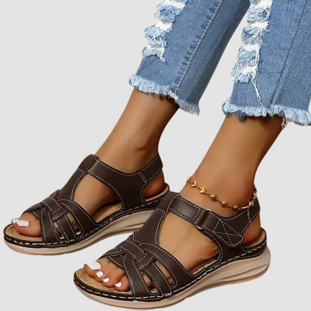 Women's Orthopedic Arch-Support Adjustable Strap Wedge Sandals