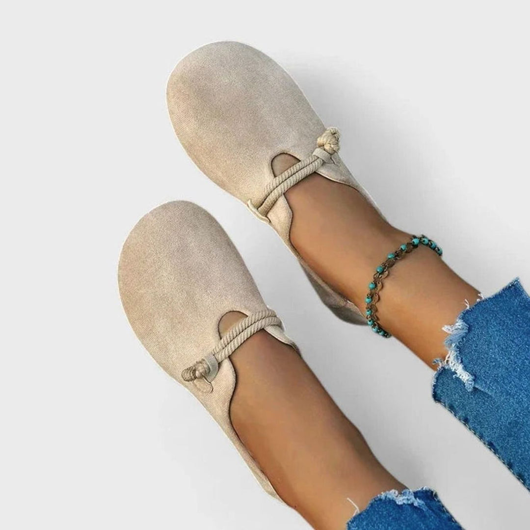 Women's Orthopedic Arch-Support Rope-Strap Suede Loafers