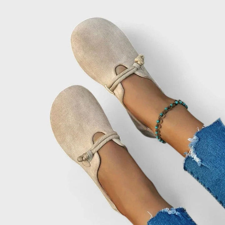 Women's Orthopedic Arch-Support Rope-Strap Suede Loafers