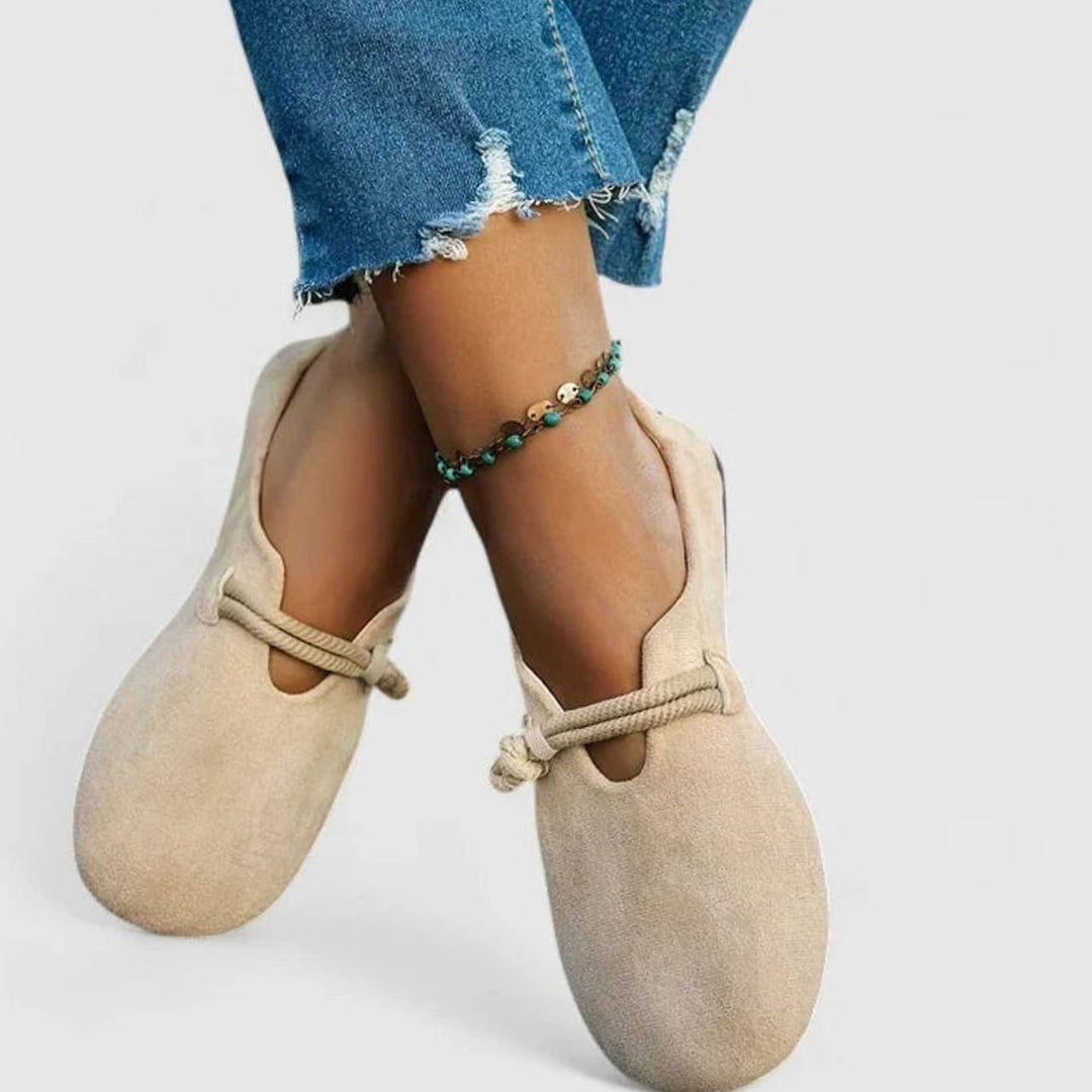 Women's Orthopedic Arch-Support Rope-Strap Suede Loafers