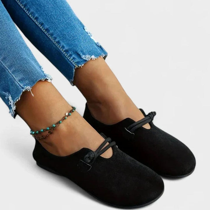 Women's Orthopedic Arch-Support Rope-Strap Suede Loafers