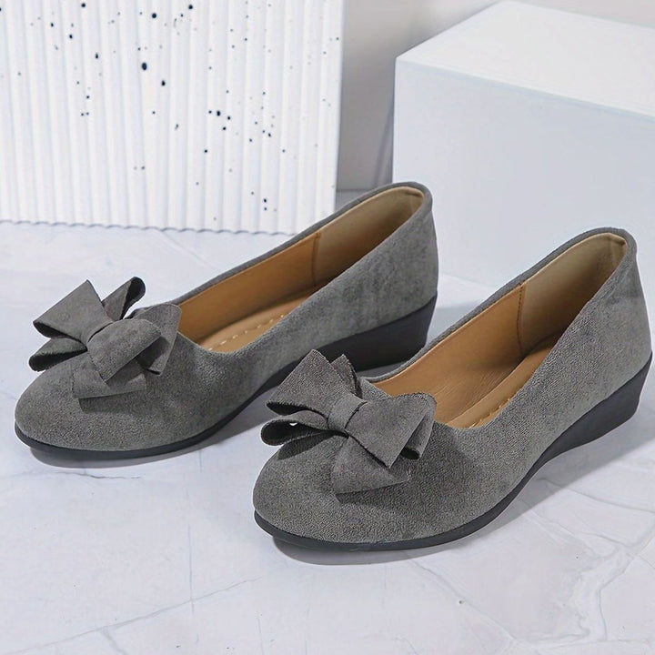 Women's Orthopedic Bow-Detail Suede Flat Shoes