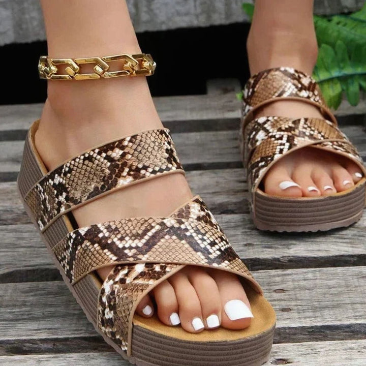 Women's Orthopedic Cross-Strap Platform Sandals