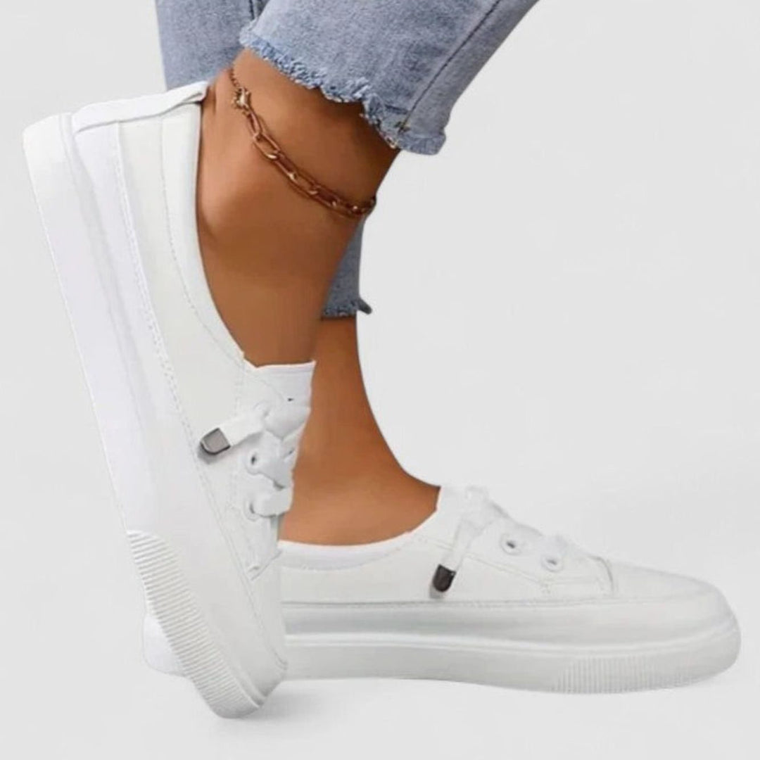 Women's Orthopedic Cushioned Insole Low-Top Lace-Up Sneakers