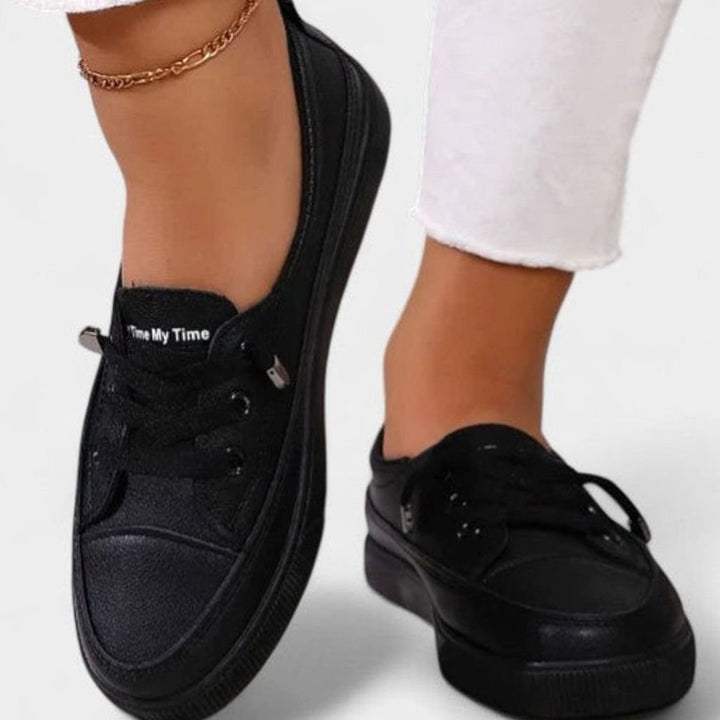 Women's Orthopedic Cushioned Insole Low-Top Lace-Up Sneakers