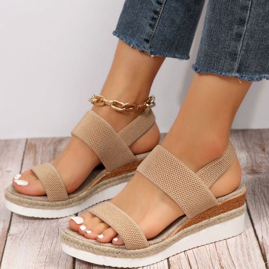 Women's Orthopedic Elastic-Strap Platform Sandals