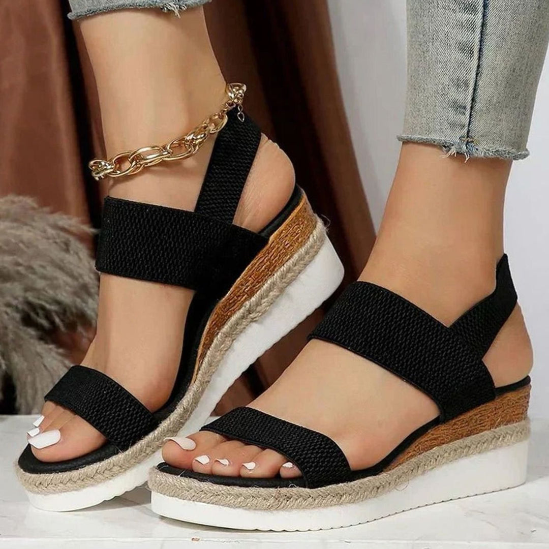 Women's Orthopedic Elastic-Strap Platform Sandals