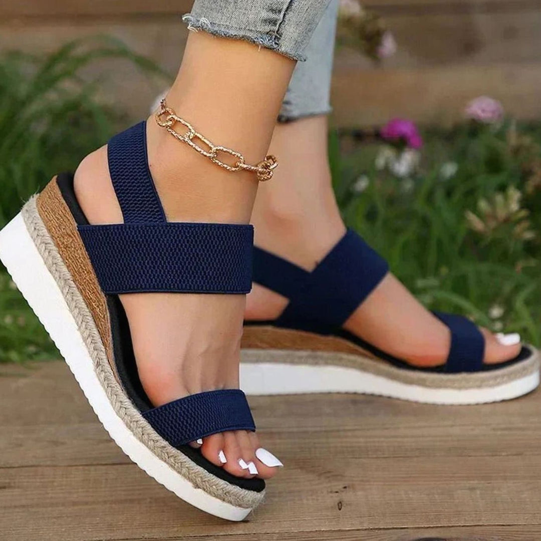 Women's Orthopedic Elastic-Strap Platform Sandals