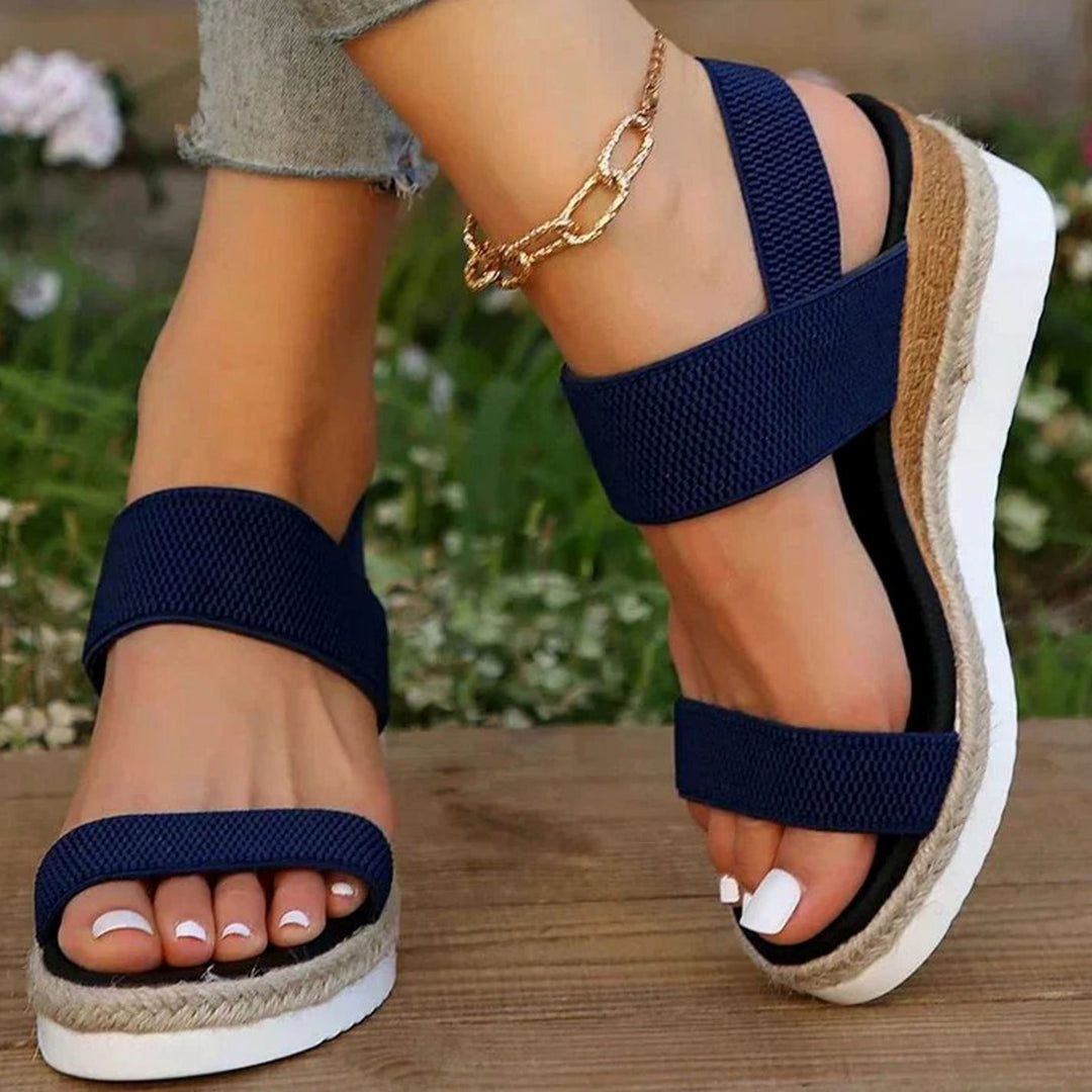 Women's Orthopedic Elastic-Strap Platform Sandals