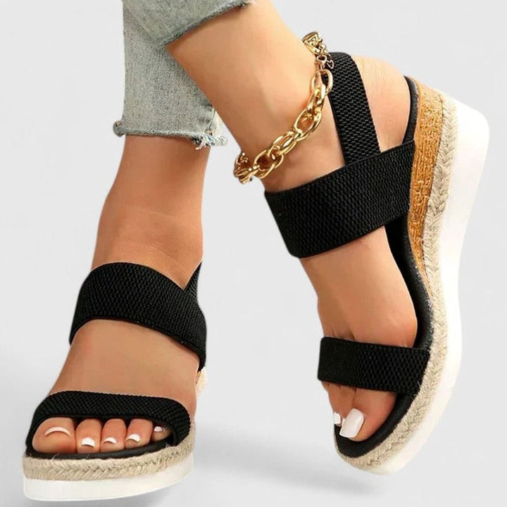 Women's Orthopedic Espadrille Wedge Slingback Sandals
