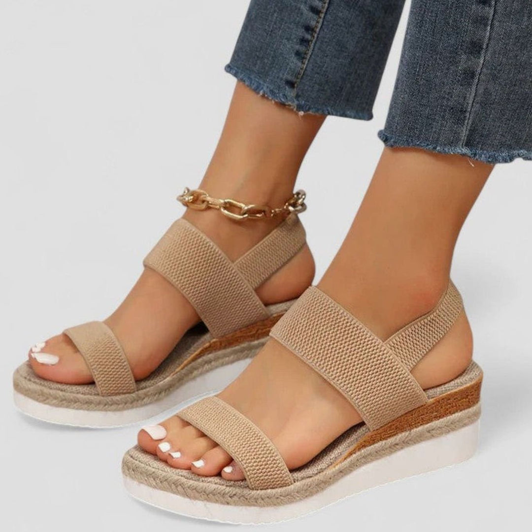Women's Orthopedic Espadrille Wedge Slingback Sandals