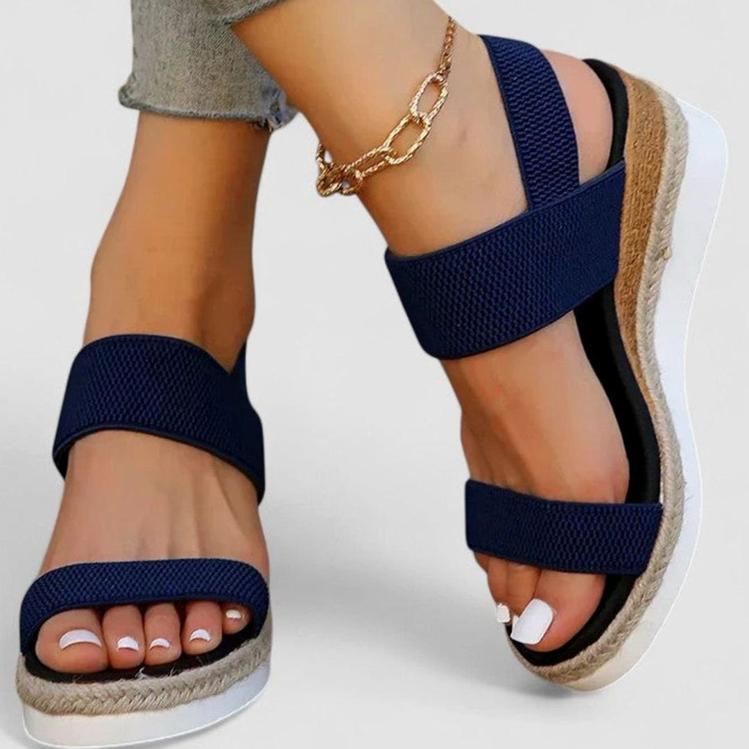 Women's Orthopedic Espadrille Wedge Slingback Sandals