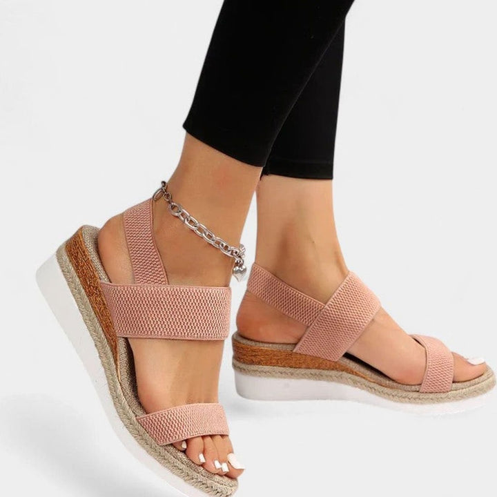 Women's Orthopedic Espadrille Wedge Slingback Sandals - Pink