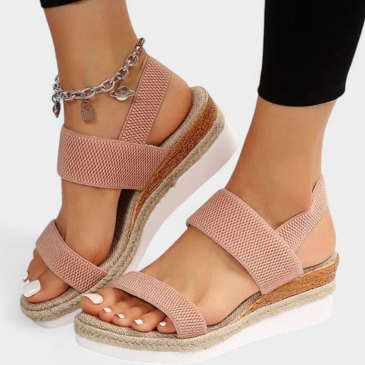 Women's Orthopedic Espadrille Wedge Slingback Sandals
