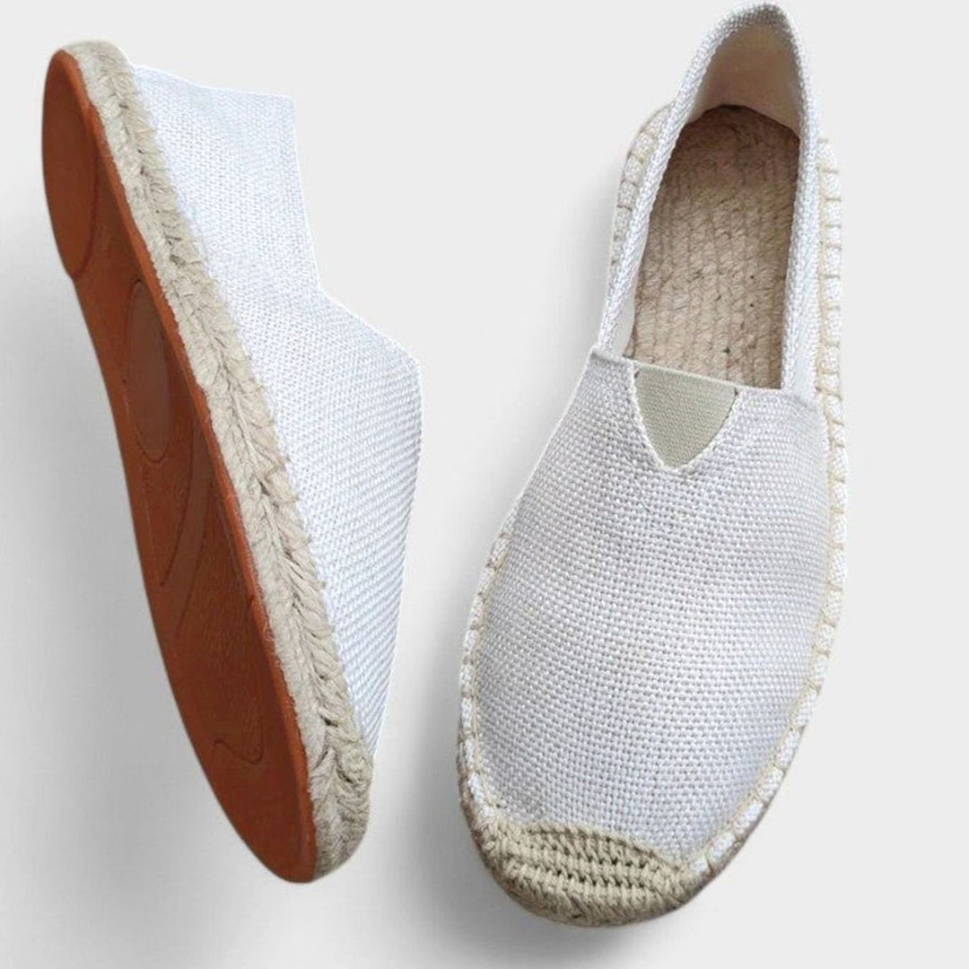 Women's Orthopedic Espadrilles Slip-On Canvas Loafers - White