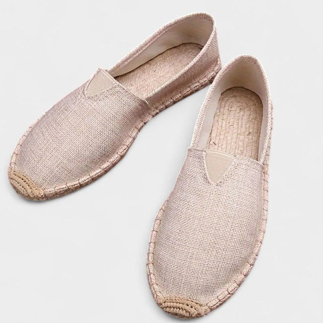 Women's Orthopedic Espadrilles Slip-On Canvas Loafers - Beige
