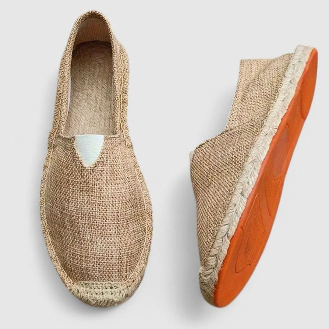 Women's Orthopedic Espadrilles Slip-On Canvas Loafers - Brown