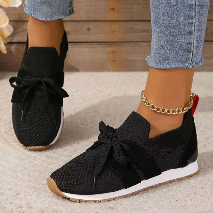 Women's Orthopedic Knit Slip-On Bow-Detail Sneakers