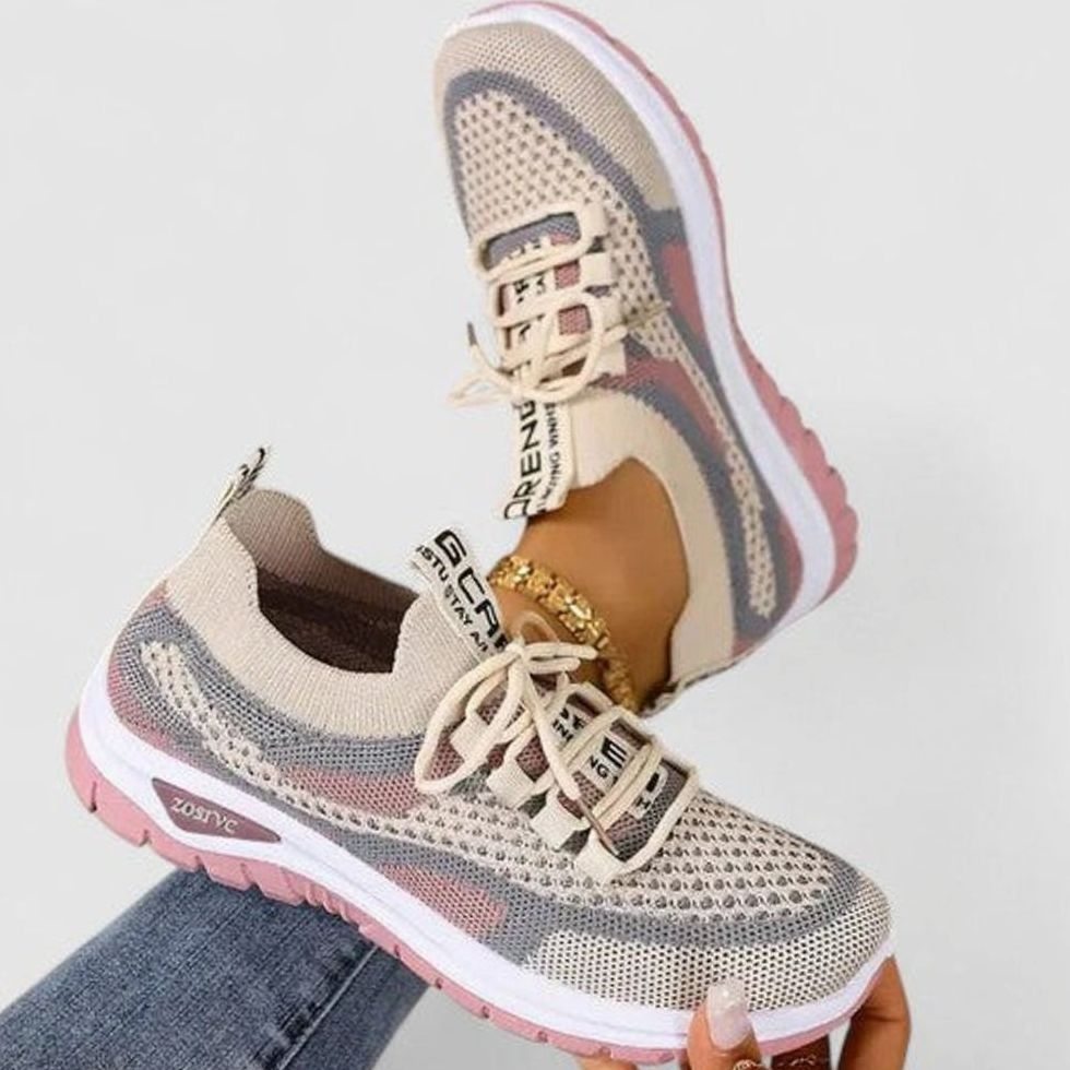 Women's Orthopedic Lace-Up Breathable Mesh Sneakers