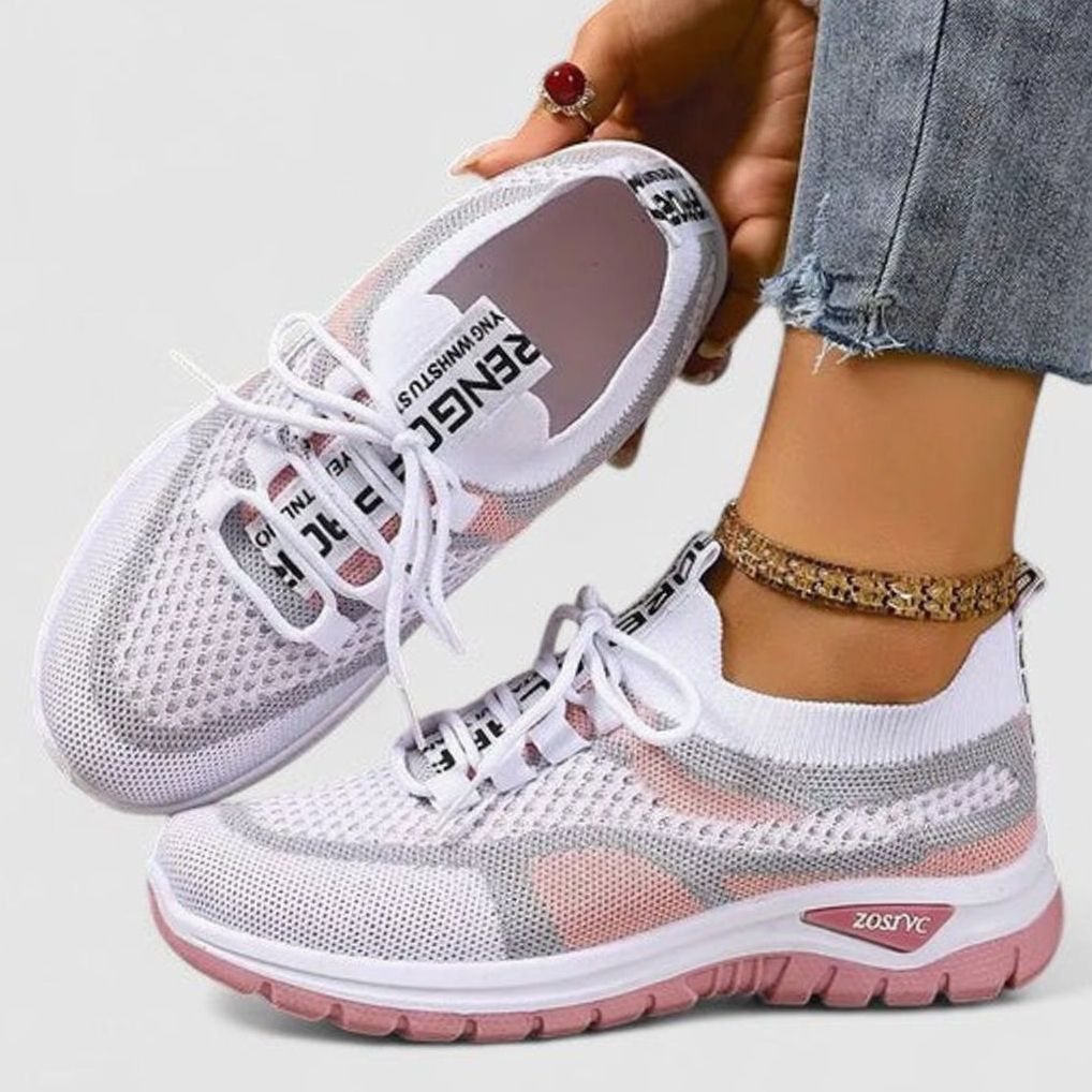 Women's Orthopedic Lace-Up Breathable Mesh Sneakers