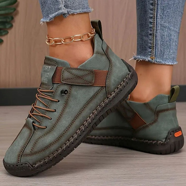 Women's Orthopedic Lace-Up Suede Low-Top Sneakers Wide Fit