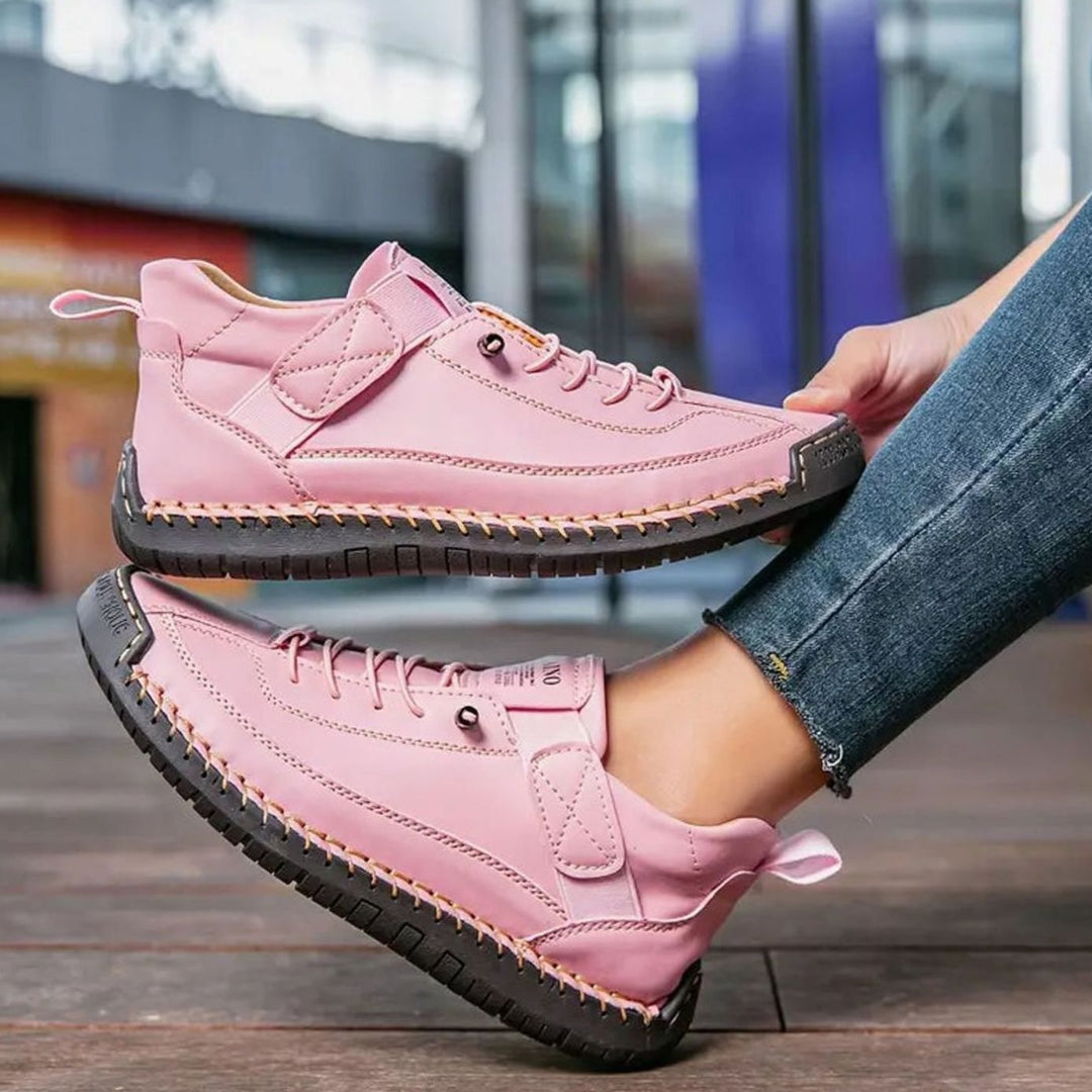 Women's Orthopedic Lace-Up Suede Low-Top Sneakers Wide Fit