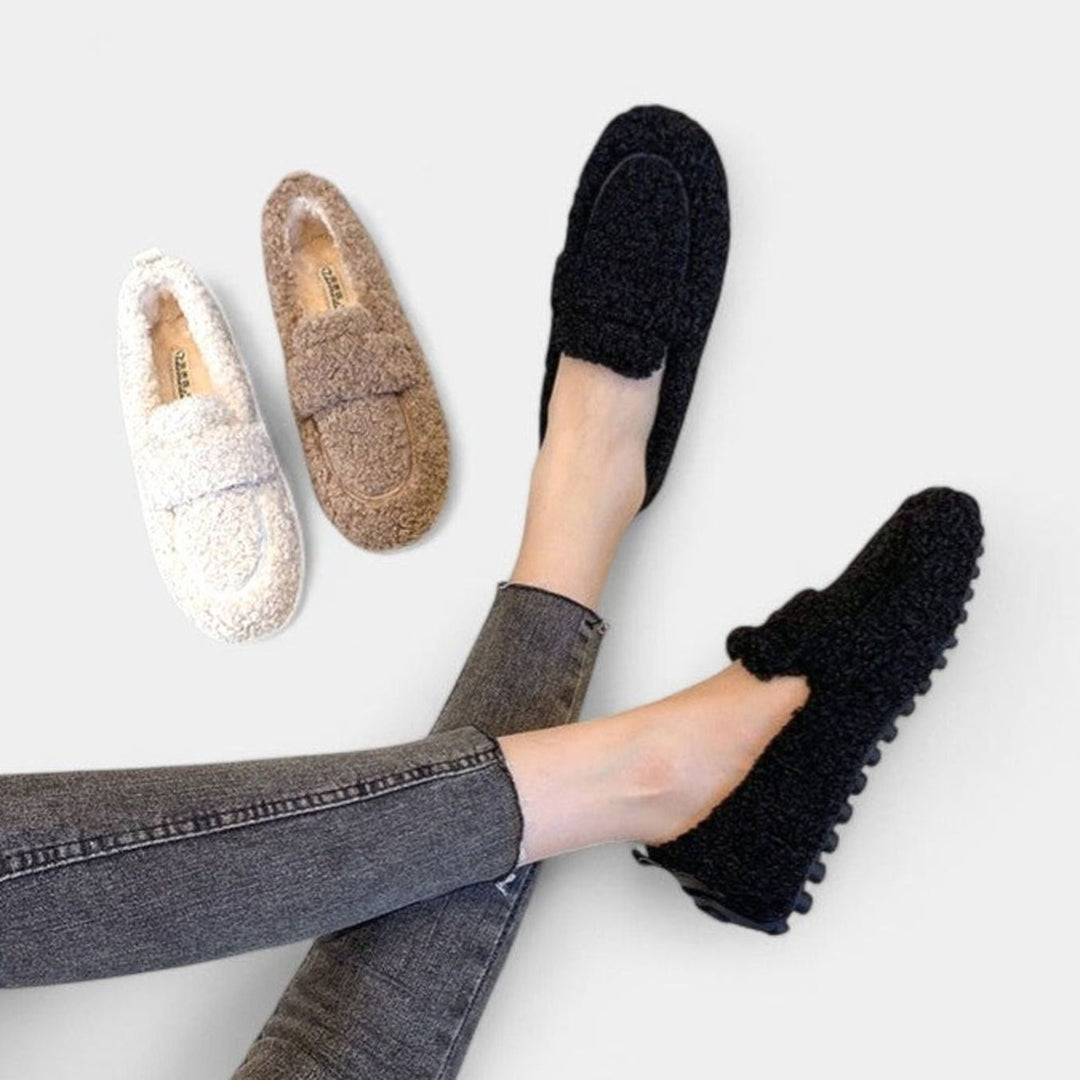 Women's Orthopedic Loafers Cozy Sherpa Fleece Slip-On Flats