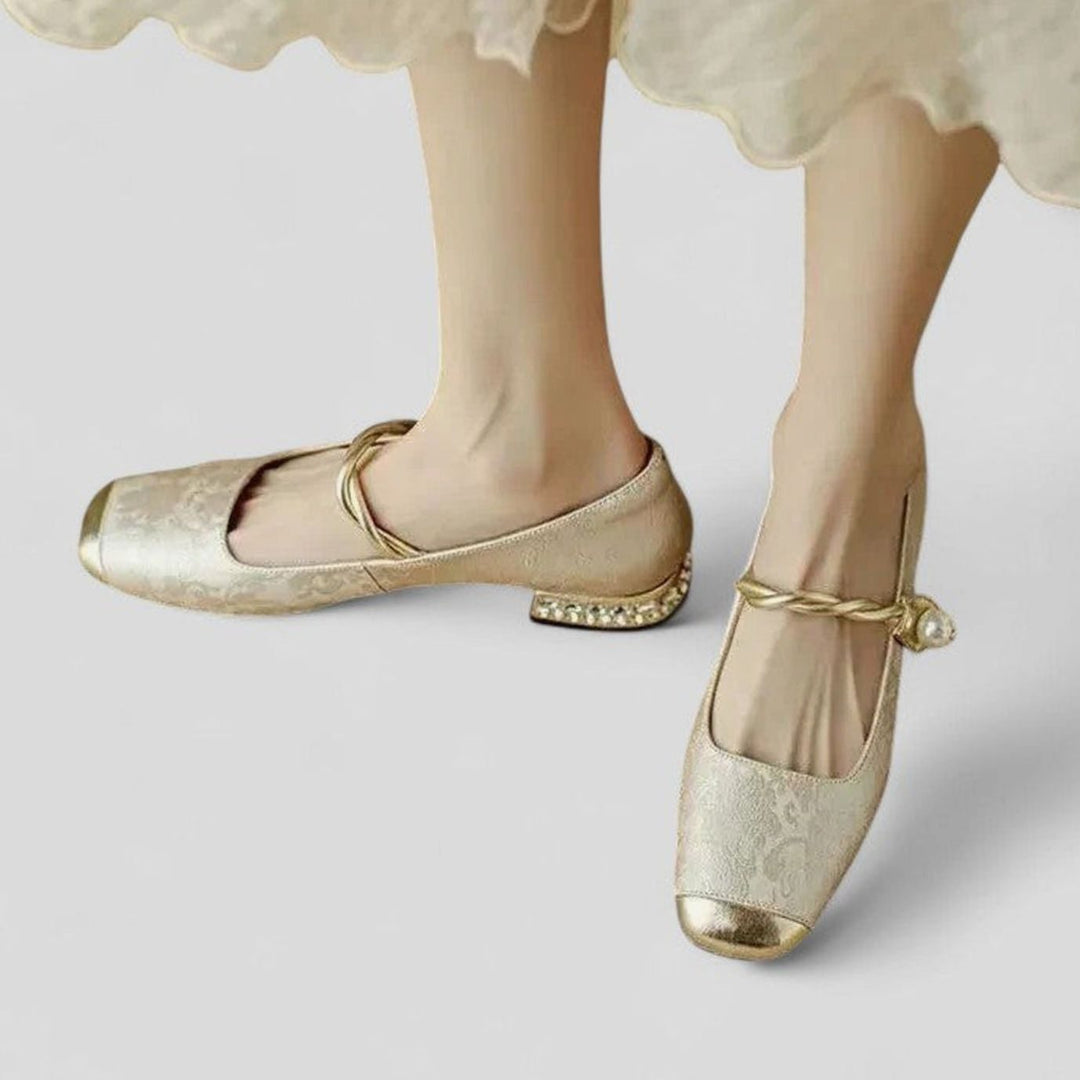 Women's Orthopedic Low Block Heel Mary Jane Shoes