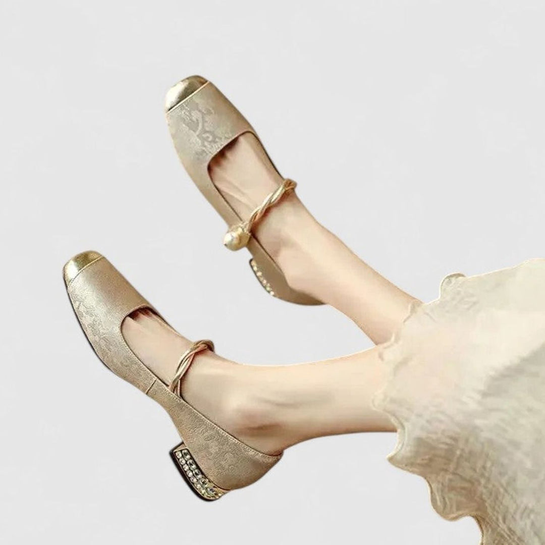Women's Orthopedic Low Block Heel Mary Jane Shoes