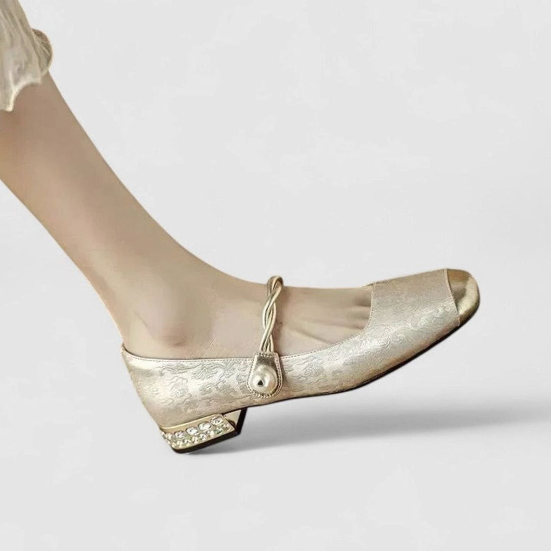 Women's Orthopedic Low Block Heel Mary Jane Shoes