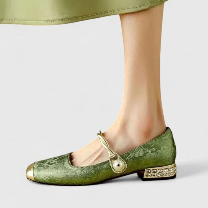 Women's Orthopedic Low Block Heel Mary Jane Shoes