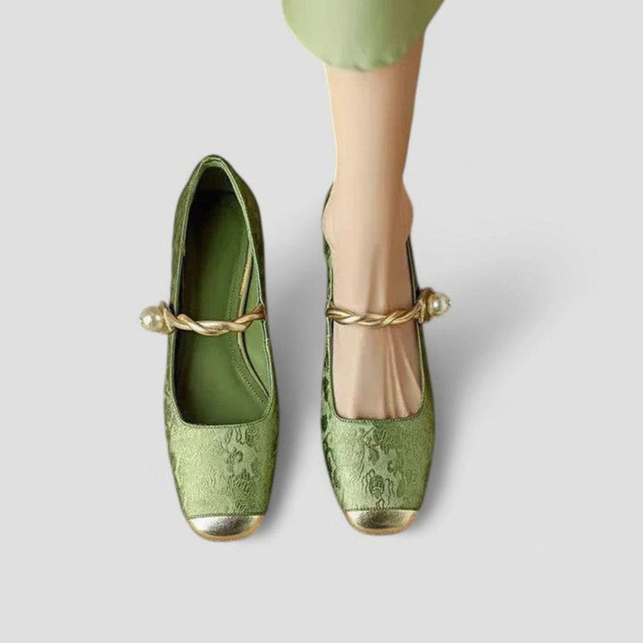 Women's Orthopedic Low Block Heel Mary Jane Shoes