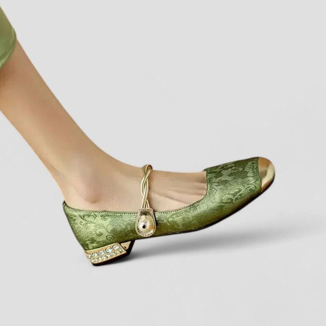 Women's Orthopedic Low Block Heel Mary Jane Shoes