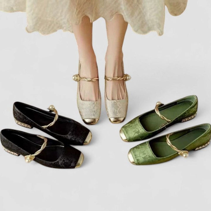Women's Orthopedic Low Block Heel Mary Jane Shoes