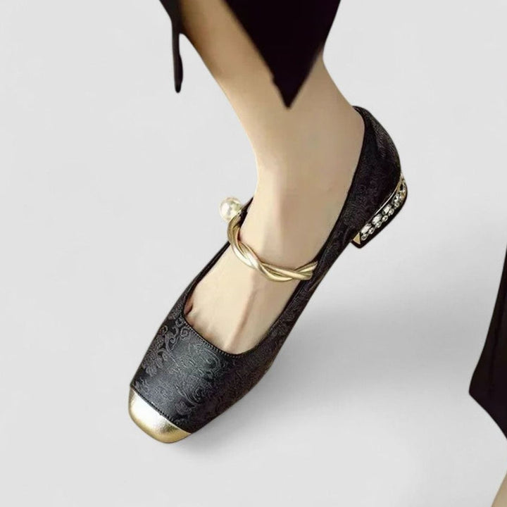 Women's Orthopedic Low Block Heel Mary Jane Shoes