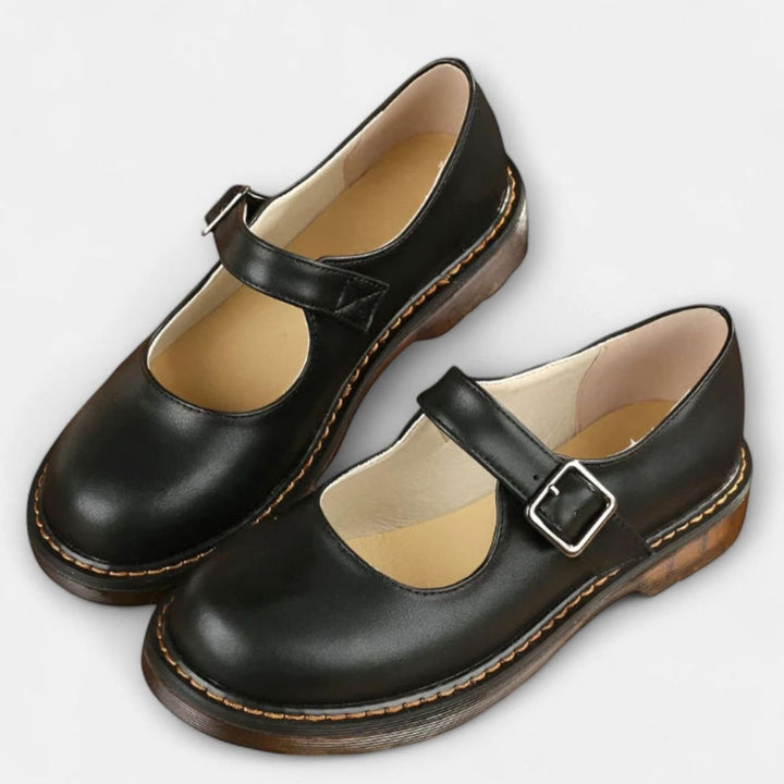 Women's Orthopedic Mary Jane Buckle-Strap Padded-Insole Flat Shoes
