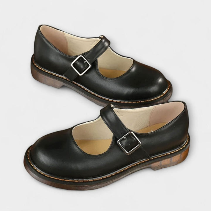 Women's Orthopedic Mary Jane Buckle-Strap Padded-Insole Flat Shoes
