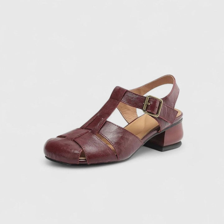 Women's Orthopedic Mary Jane Shoes Block-Heel Buckle Sandals