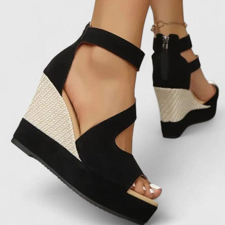 Women's Orthopedic Open-Toe Elastic Strap Wedge Sandals