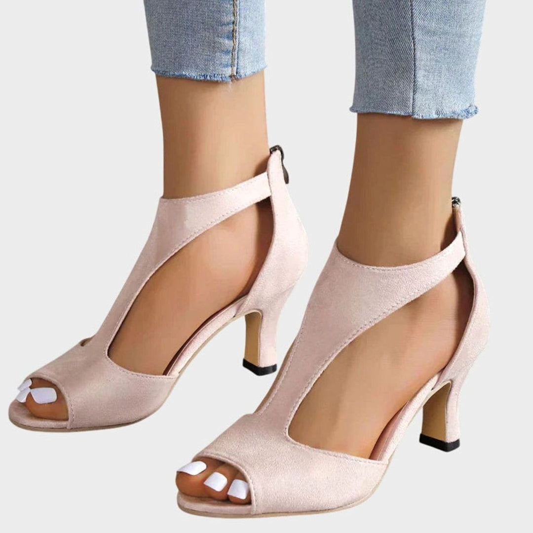 Women's Orthopedic Peep-Toe Block-Heel Cutout Sandals