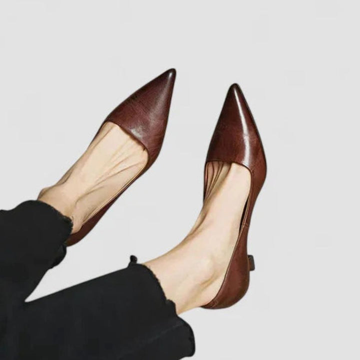 Women's Orthopedic Pointed-Toe Low-Heel Pumps
