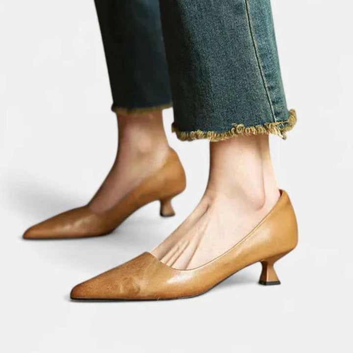 Women's Orthopedic Pointed-Toe Low-Heel Pumps