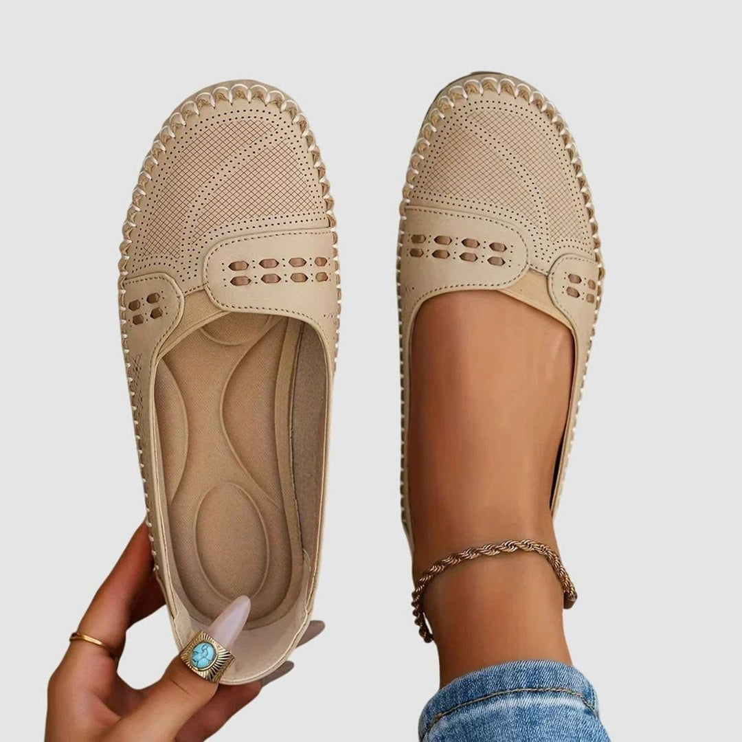 Women's Orthopedic Slip-On Breathable Perforated Flats