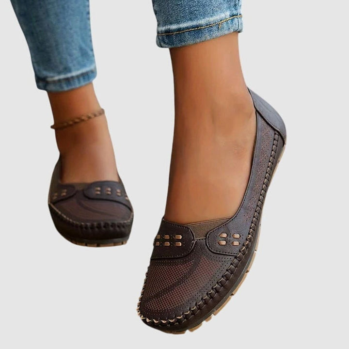 Women's Orthopedic Slip-On Breathable Perforated Flats