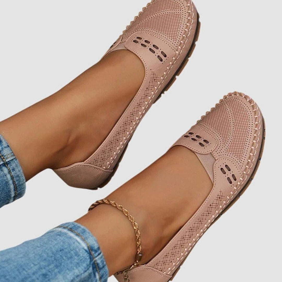 Women's Orthopedic Slip-On Breathable Perforated Flats