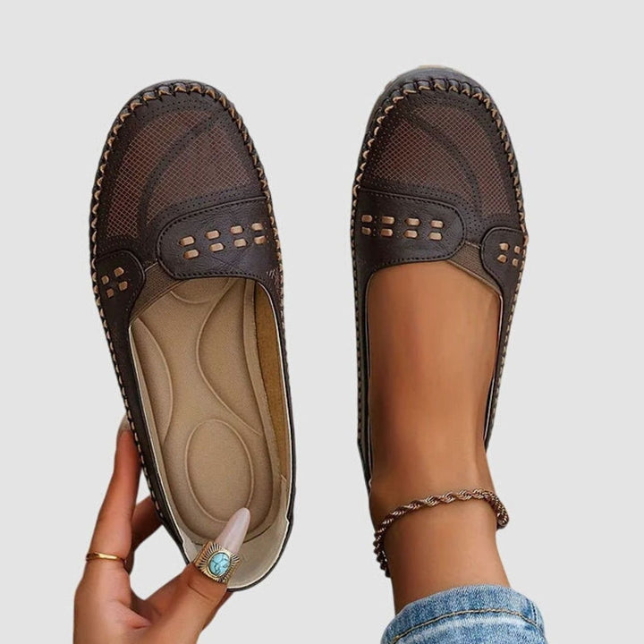 Women's Orthopedic Slip-On Breathable Perforated Flats