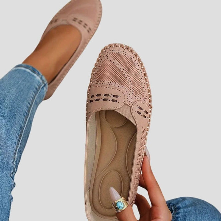 Women's Orthopedic Slip-On Breathable Perforated Flats
