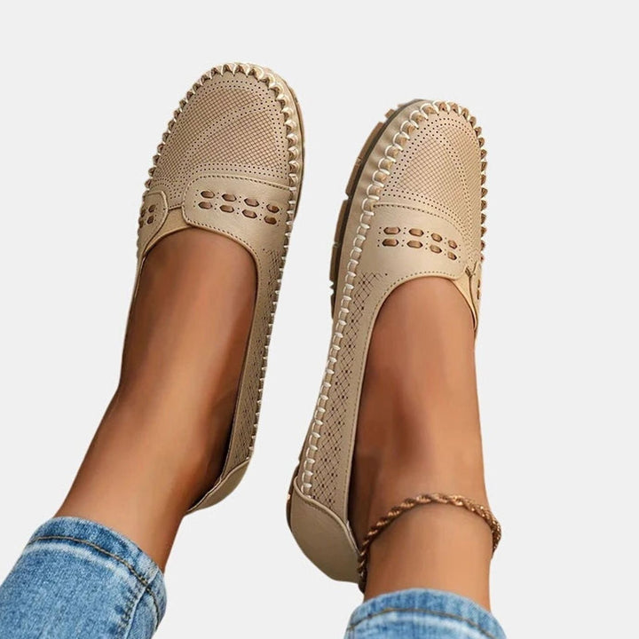 Women's Orthopedic Slip-On Breathable Perforated Flats